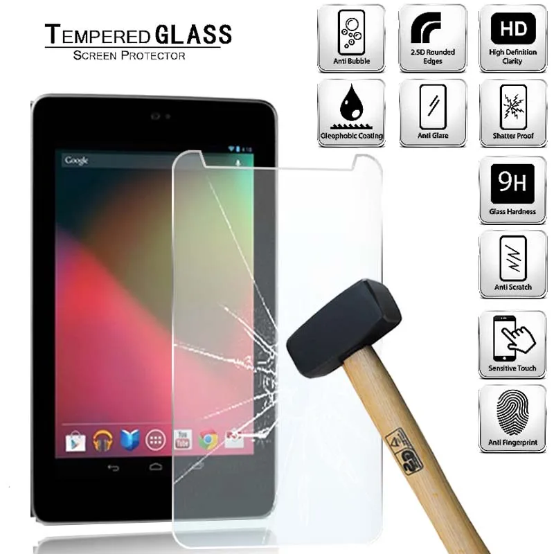 Tablet Tempered Glass Screen Protector Cover for Google Nexus 7 1st Gen 2012 Full Coverage Anti-Fingerprint Tempered Film
Tablet Tempered Glass Screen Protector Cover for Google Nexus 7 1st Gen 2012 Full Coverage Anti-Fingerprint Tempered Film