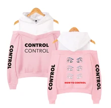Yenilik yüksek kaliteli Camila Cabello erkek asla aynı tur kapalı omuz Hoodies kadın moda kapüşonlu Sweatshirt(China)