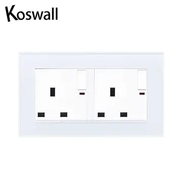 Tempered Glass Panel 2 Gang 13A UK Standard Switched Socket With Neon Indicator Grounded With Children Protective Door
Tempered Glass Panel 2 Gang 13A UK Standard Switched Socket With Neon Indicator Grounded With Children Protective Door