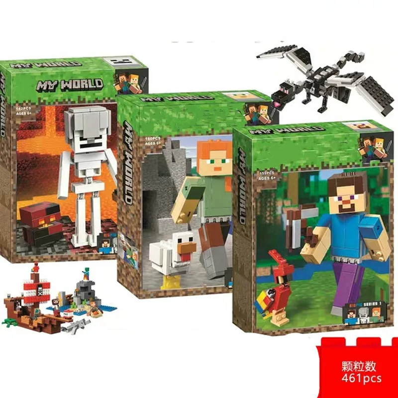 New 21150 21149 21148 MinecraftING Series Steve The Big Fig with Parrot Model Building Block Brick Toys for Children 11166 Gift
New 21150 21149 21148 MinecraftING Series Steve The Big Fig with Parrot Model Building Block Brick Toys for Children 11166 Gift