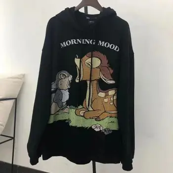 Hooded women clothing bambi warm Fur Lining cartoon printing Top Coat 2019 Autumn winter Jumper pullover streetwear sweatshirt
Hooded women clothing bambi warm Fur Lining cartoon printing Top Coat 2019 Autumn winter Jumper pullover streetwear sweatshirt