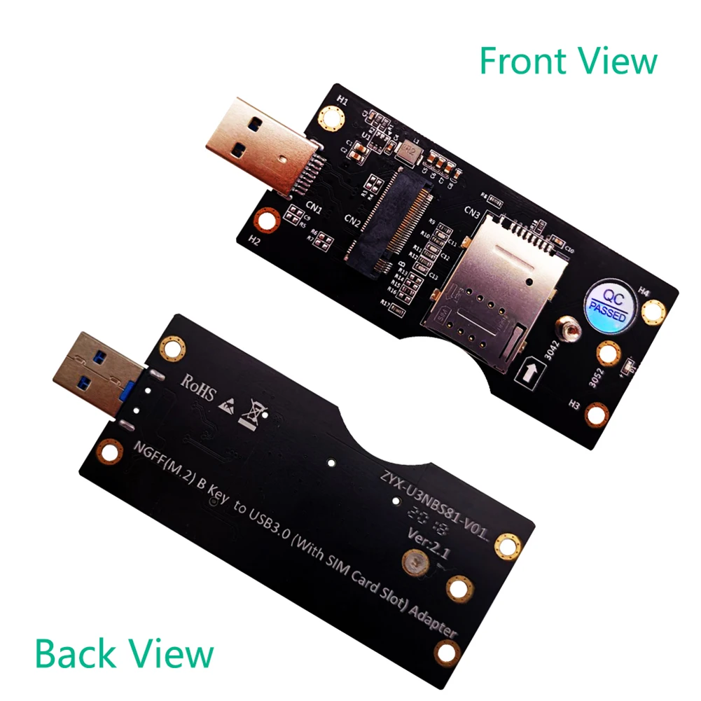Фото Адаптер NGFF M.2 на USB 3 0 преобразователь карты расширения с двумя слотами для SIM-карт