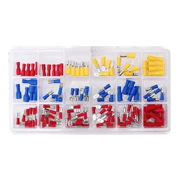 120Pcs Set Blister Cold Press Wiring Connection Terminal Set Bullet Terminal Boxed Terminal Block Set
120Pcs Set Blister Cold Press Wiring Connection Terminal Set Bullet Terminal Boxed Terminal Block Set