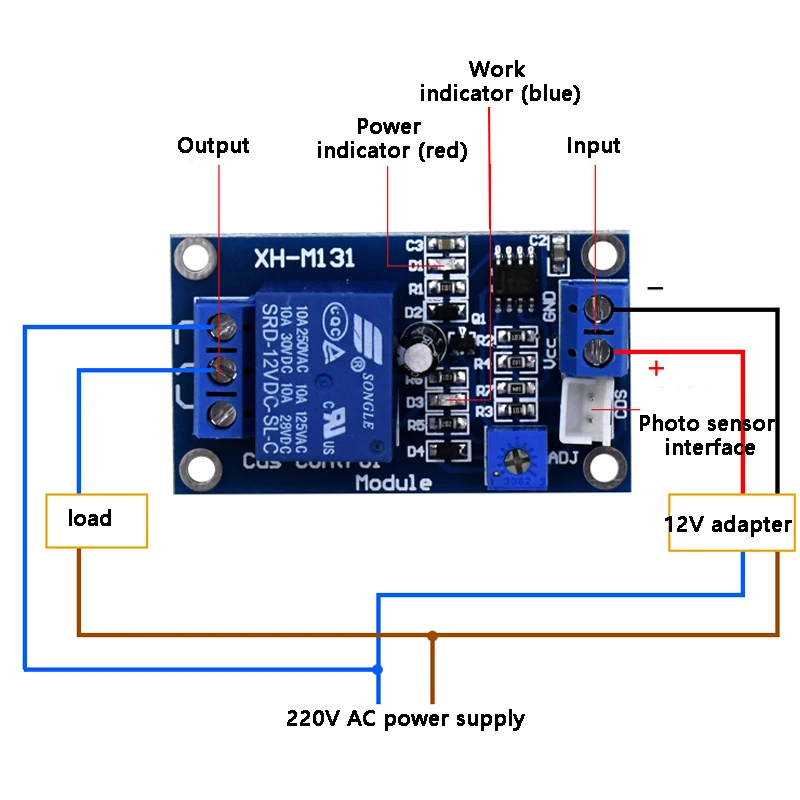 XH-M131 DC 5V / 12V Light Control Switch Photoresistor Relay Module Detection Sensor 10A brightness Automatic Control Module
XH-M131 DC 5V / 12V Light Control Switch Photoresistor Relay Module Detection Sensor 10A brightness Automatic Control Module