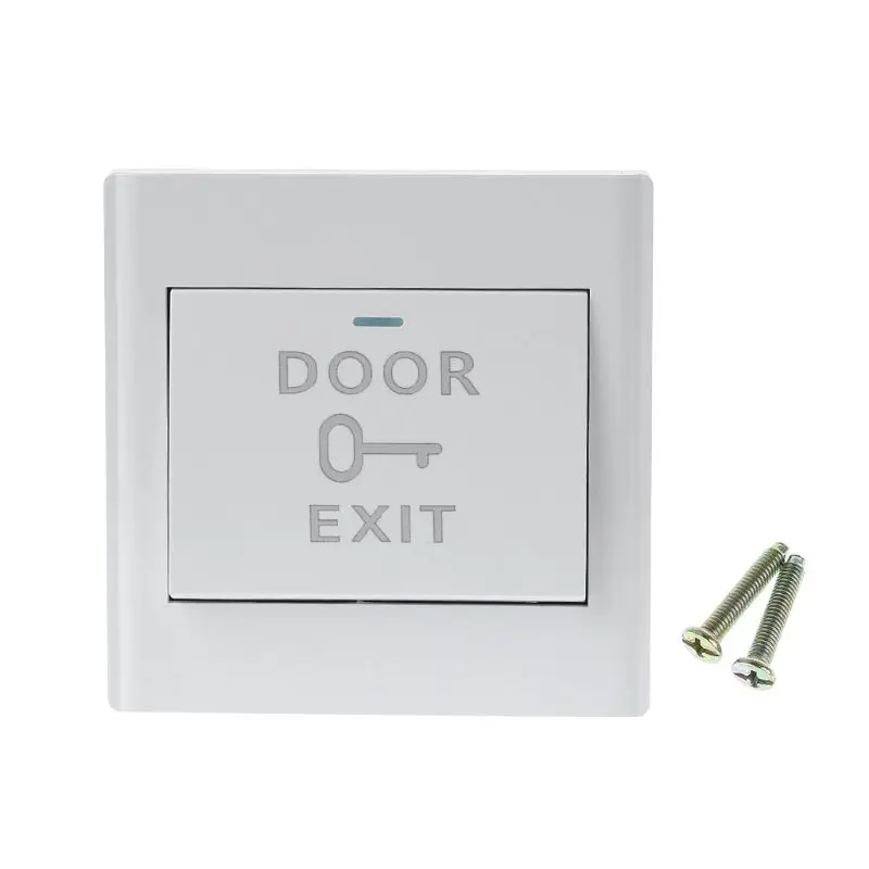 White Plastic Door Exit Button Electronic Door Lock Sensor Release Push Switch for Security Access Control System Supplies
White Plastic Door Exit Button Electronic Door Lock Sensor Release Push Switch for Security Access Control System Supplies