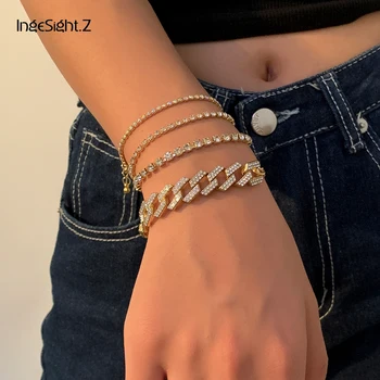 IngeSight.Z 4Pcs/Set Full Iced Out Rhinestone Miami Curb Cuban Bracelets Bangle Women Crystal Chain Bracelet Wrist Chain Jewelry
IngeSight.Z 4Pcs/Set Full Iced Out Rhinestone Miami Curb Cuban Bracelets Bangle Women Crystal Chain Bracelet Wrist Chain Jewelry