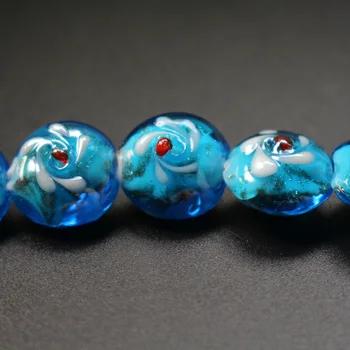 20pcs Flat Lampwork Glass beads Ocean blue color Flower beads Charms 16mm*14mm*10mm for jewelry making
20pcs Flat Lampwork Glass beads Ocean blue color Flower beads Charms 16mm*14mm*10mm for jewelry making