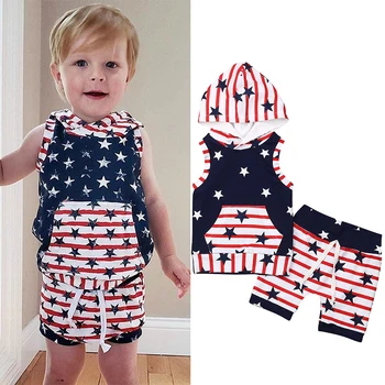 4th of July Newborn Clothes Baby Boys Outfits Independence Day Striped Stars Hoodies Tops+Shorts 2Pcs Kids Baby Boy Sets 1-5Y
4th of July Newborn Clothes Baby Boys Outfits Independence Day Striped Stars Hoodies Tops+Shorts 2Pcs Kids Baby Boy Sets 1-5Y