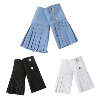 Women Decorative Pleated Fake Trumpet Sleeve Solid Color Sunscreen Flared Cuffs
Women Decorative Pleated Fake Trumpet Sleeve Solid Color Sunscreen Flared Cuffs