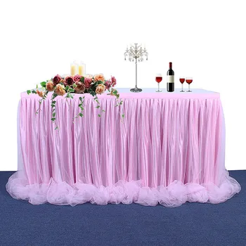 Handmade Tulle Table Skirt Tableware Cloth for Party Wedding Banquet Home Decoration Wedding Romantic Table Skirting MSU
Handmade Tulle Table Skirt Tableware Cloth for Party Wedding Banquet Home Decoration Wedding Romantic Table Skirting MSU