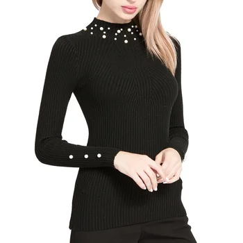 AECU turtleneck Pearl Women Sweater Long Sleeve Knitting Sweater knitted Pullover Underwear Jumper fashion
AECU turtleneck Pearl Women Sweater Long Sleeve Knitting Sweater knitted Pullover Underwear Jumper fashion