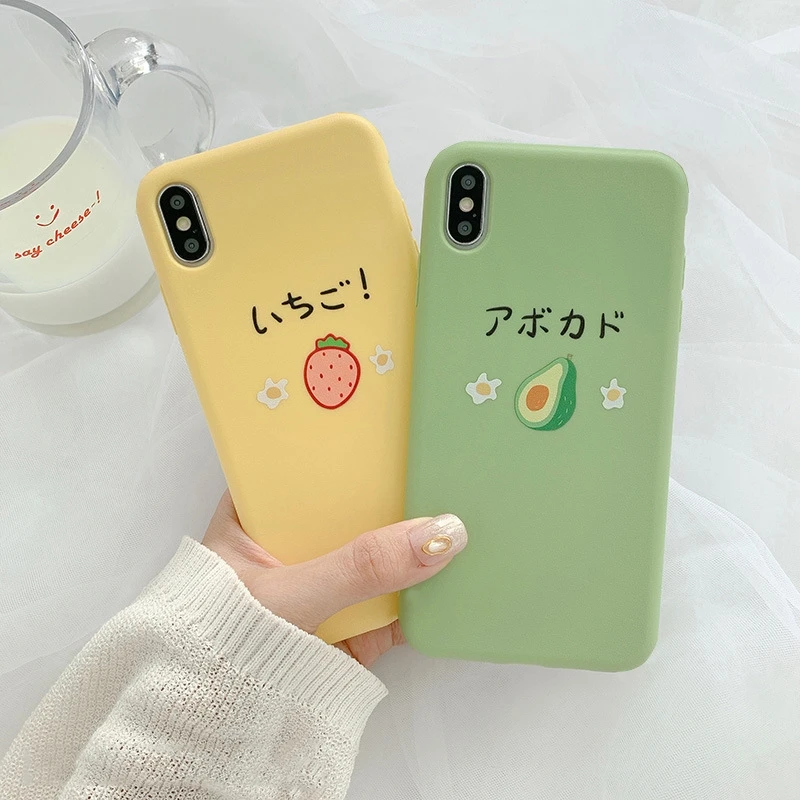 Japanese Cute Fruit Phone Cases for IPhone X XR 7 7plus 8 Plus 6 6s Plus Solid Color Soft Back Cover Case 
Japanese Cute Fruit Phone Cases for IPhone X XR 7 7plus 8 Plus 6 6s Plus Solid Color Soft Back Cover Case