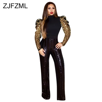 Sexy Sequin Spliced Tshirt Womens Fashion Long Puff Sleeve Slim Tee Shirt Femme 2019 Autumn Winter Turtleneck Causal Elegant Top
Sexy Sequin Spliced Tshirt Womens Fashion Long Puff Sleeve Slim Tee Shirt Femme 2019 Autumn Winter Turtleneck Causal Elegant Top