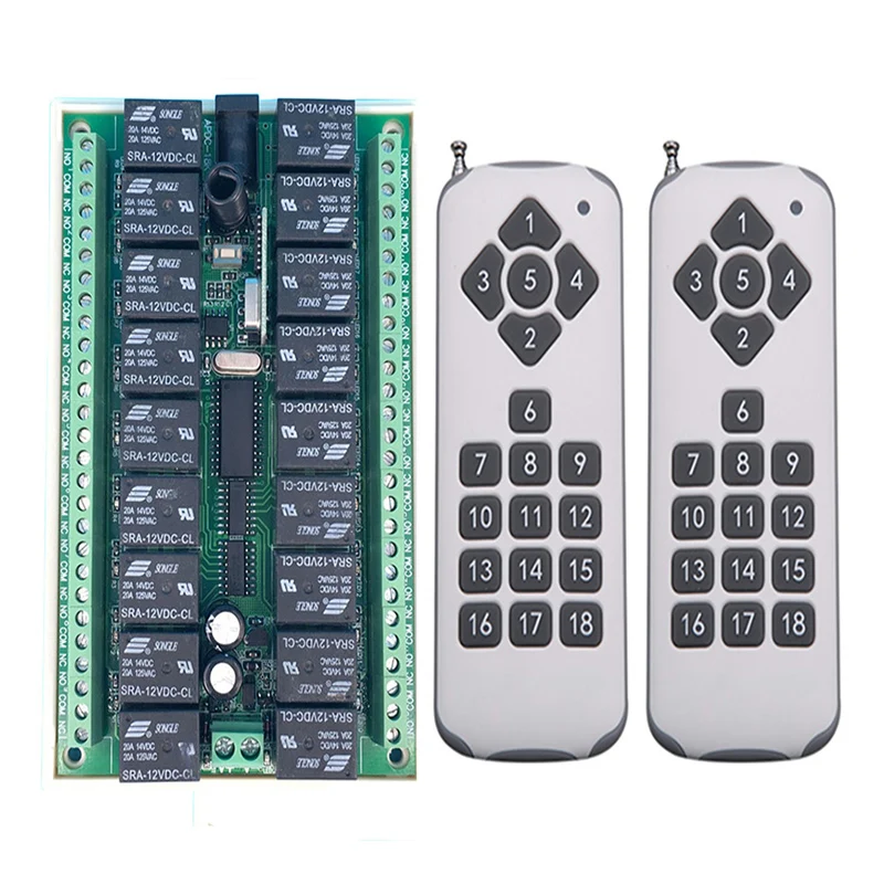 DC12V 24V 18 CH 18CH RF Беспроводной дистанционного Управление светильник выключатель двигателя Системы передатчик + приемник/современный потолочный светильник/фурнитура для гаражной двери/жалюзи/окна
DC12V 24V 18 CH 18CH RF Беспроводной дистанционного Управление светильник выключатель двигателя Системы передатчик + приемник/современный потолочный светильник/фурнитура для гаражной двери/жалюзи/окна