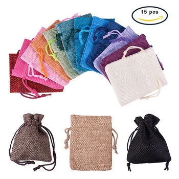 15Pcs/lot Drawstring Natural Burlap Bag Jute Gift Bags Multi Size Jewelry Packaging Wedding Bags with Candy Bag
15Pcs/lot Drawstring Natural Burlap Bag Jute Gift Bags Multi Size Jewelry Packaging Wedding Bags with Candy Bag