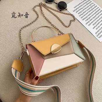 Color Contrast PU Leather Crossbody Bag Women Chain Handbags With Metal Handle Shoulder Messenger Small Totes Handbag Bolsa
Color Contrast PU Leather Crossbody Bag Women Chain Handbags With Metal Handle Shoulder Messenger Small Totes Handbag Bolsa