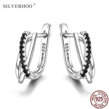SILVERHOO 925 Sterling Silver Earrings Round Woman Earrings Exquisite Compact Fashion Earrings Anniversary Gift For Friends
SILVERHOO 925 Sterling Silver Earrings Round Woman Earrings Exquisite Compact Fashion Earrings Anniversary Gift For Friends
