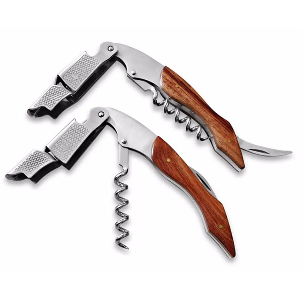 High Quality Wood Handle Professional Wine Opener Multifunction Portable Screw Corkscrew Wine Bottle Opener Cook Tools