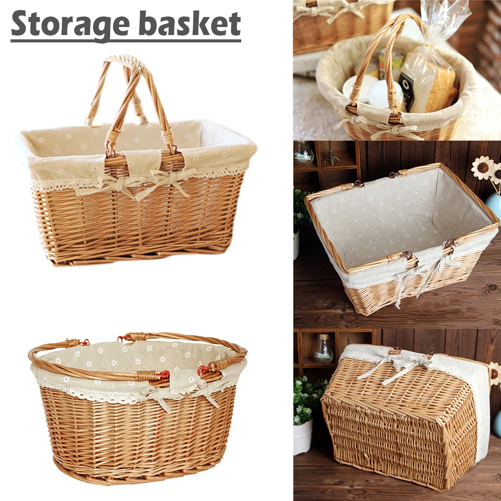 fruit organizer bread snack storage basket picnic bag gift