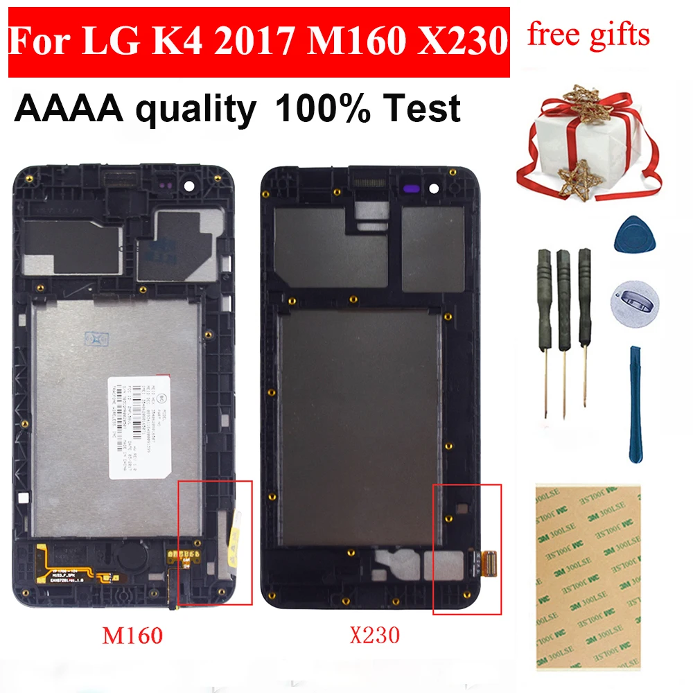 Для LG K4 2017 M160 X230 X230DSF ЖК дисплей кодирующий преобразователь сенсорного экрана в