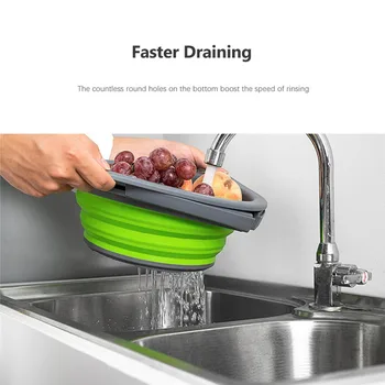 Foldable Silicone Colander Fruit Cleaning Basket Vegetable Washing Strainer Collapsible Spaghetti Drainer Picnic Kitchen Tools
Foldable Silicone Colander Fruit Cleaning Basket Vegetable Washing Strainer Collapsible Spaghetti Drainer Picnic Kitchen Tools
