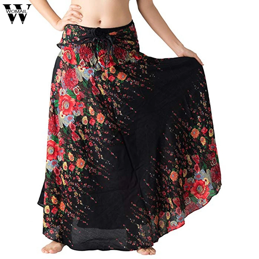 Womail 2019 elegant skirts womens plus size Women Long Hippie Bohemian Gypsy Boho Flowers Elastic Waist Floral Halter Skirt
Womail 2019 elegant skirts womens plus size Women Long Hippie Bohemian Gypsy Boho Flowers Elastic Waist Floral Halter Skirt