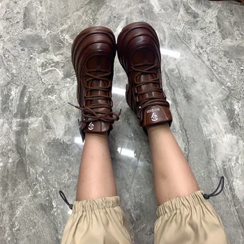 women's shoes leather cowhide platform shoes thick-soled lace-up sneakers women casual daddy shoes
women's shoes leather cowhide platform shoes thick-soled lace-up sneakers women casual daddy shoes