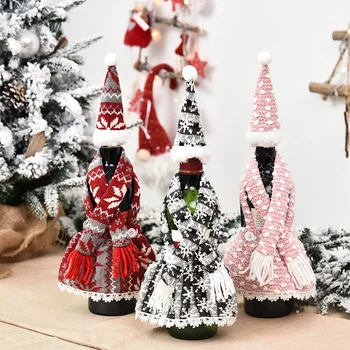 Christmas Champagne Bottle Cover Dress Up Decoration Christmas Apron Set Doll Festival Christmas Crafts Decoration Accessories
Christmas Champagne Bottle Cover Dress Up Decoration Christmas Apron Set Doll Festival Christmas Crafts Decoration Accessories