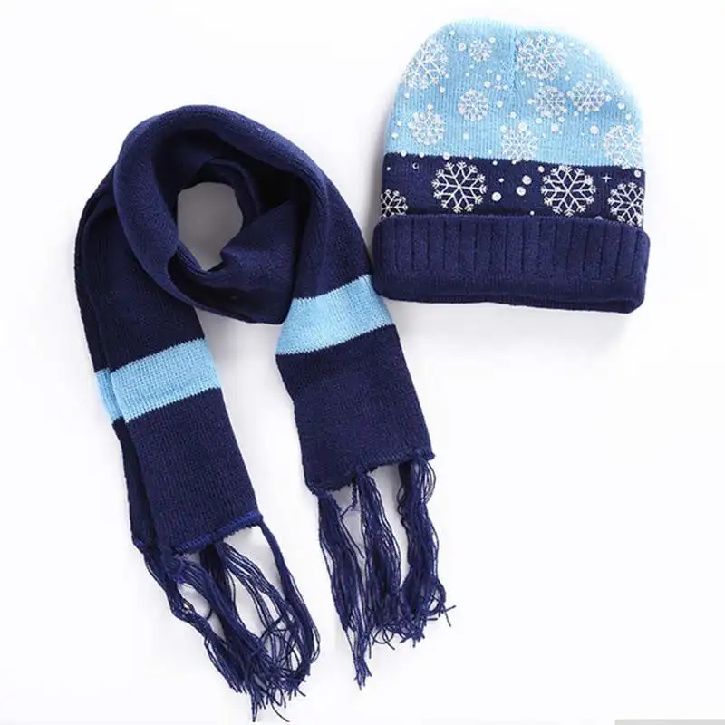 New Children Winter Warm Knitted Beanie Cap Scarf Set Christmas Snowflake Pattern Hat Scarf Set For Baby Boys Girls
New Children Winter Warm Knitted Beanie Cap Scarf Set Christmas Snowflake Pattern Hat Scarf Set For Baby Boys Girls