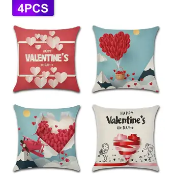 4pcs Valentine's Day Pillow Covers Balloon Series Red Heart Love Pillow Covers Decorative Linen Square Throw Pillow Covers
4pcs Valentine's Day Pillow Covers Balloon Series Red Heart Love Pillow Covers Decorative Linen Square Throw Pillow Covers
