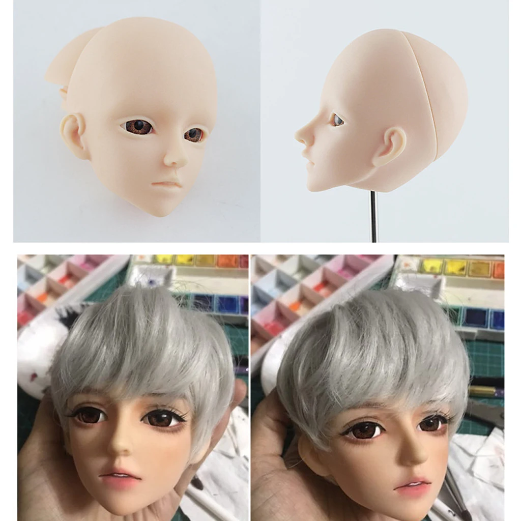 Doll Head Mold with Eyeballs Parts 60cm BJD Doll Cosplay Supplies Normal Skin Doll Head Mold with Eyeballs Parts 60cm BJD Doll Cosplay Supplies Normal Skin