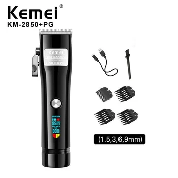LCD Hair Trimmer Adjustable Kemei Clipper Rechargeable KM-2850PG Blade Trimer Haircut Machine USB Display Shaver Oilhead Cutters
LCD Hair Trimmer Adjustable Kemei Clipper Rechargeable KM-2850PG Blade Trimer Haircut Machine USB Display Shaver Oilhead Cutters