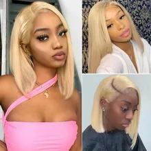 613 Lace Frontal Wig Human Hair Lace Frontal Wigs Short Bob Pre Plucked Brazilian Blonde Frontal Bob Wig Glueless for Women Remy
613 Lace Frontal Wig Human Hair Lace Frontal Wigs Short Bob Pre Plucked Brazilian Blonde Frontal Bob Wig Glueless for Women Remy