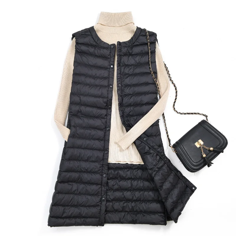 Women Autumn New Ultra Light Down Vest Female Winter Casual Long Slim High Quality Waistcoat Bottoming Vest Overcoat M-4XL
Women Autumn New Ultra Light Down Vest Female Winter Casual Long Slim High Quality Waistcoat Bottoming Vest Overcoat M-4XL