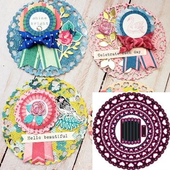 die cut metal cutting die round frame die heart border rosette edge Scrapbook paper craft album card punch art cutter
die cut metal cutting die round frame die heart border rosette edge Scrapbook paper craft album card punch art cutter