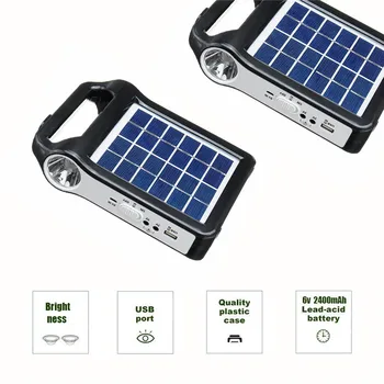 6V Solar Panel Power USB Charger Storage Generator Home System Kit Rechargeable 9W 2400mAh Portable ABS Solar Generator System
6V Solar Panel Power USB Charger Storage Generator Home System Kit Rechargeable 9W 2400mAh Portable ABS Solar Generator System