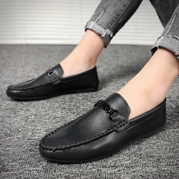 2020 New Fashion Men Loafers Men PU Leather Casual Shoes High Quality Adult metal decoretion Men Driving Shoes Brand Male Footw
2020 New Fashion Men Loafers Men PU Leather Casual Shoes High Quality Adult metal decoretion Men Driving Shoes Brand Male Footw