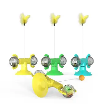 Cat Sucker with Feather Bell Rotating Windmill Toy Sucker Base Ball Sound to Attract Pet's Attention Toy For Cats Automatic
Cat Sucker with Feather Bell Rotating Windmill Toy Sucker Base Ball Sound to Attract Pet's Attention Toy For Cats Automatic
