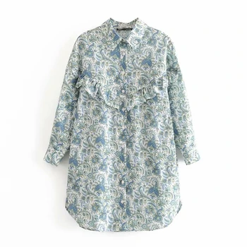 2020 women vintage paisley flower print long sleeve shirt dress chic female pleated ruffles vestidos casual mini dresses DS3678 
2020 women vintage paisley flower print long sleeve shirt dress chic female pleated ruffles vestidos casual mini dresses DS3678
