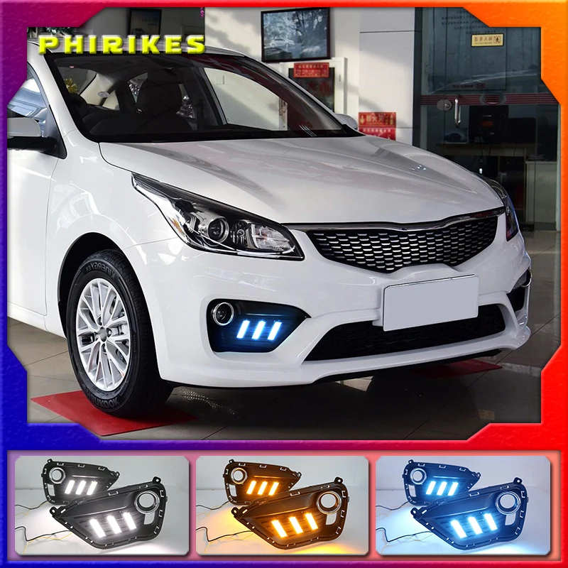 2pcs For KIA K2 RIO 2016-2017 LED DRL lights Daytime Running Light Daylight yellow Signal fog lamp Styling lights
2pcs For KIA K2 RIO 2016-2017 LED DRL lights Daytime Running Light Daylight yellow Signal fog lamp Styling lights