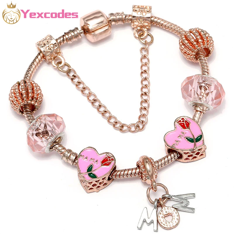 New Foreign Trade Supply Rose Gold MOM Charm Women Bracelet DIY Jewelry Boutique Brand Ladies Bracelet Gift Direct Sales
New Foreign Trade Supply Rose Gold MOM Charm Women Bracelet DIY Jewelry Boutique Brand Ladies Bracelet Gift Direct Sales
