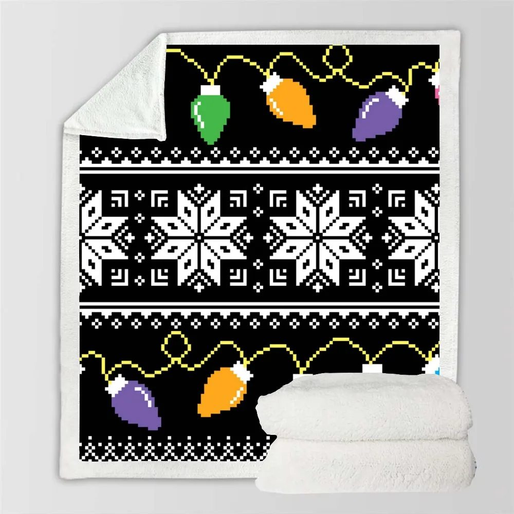 3D-Hand-Drawn-Christmas-Picnic-Hiking-School-Sofa-Flannel-Blanket-Scotland-Pattern-Custom-Printed-Fleece-Throw (2)