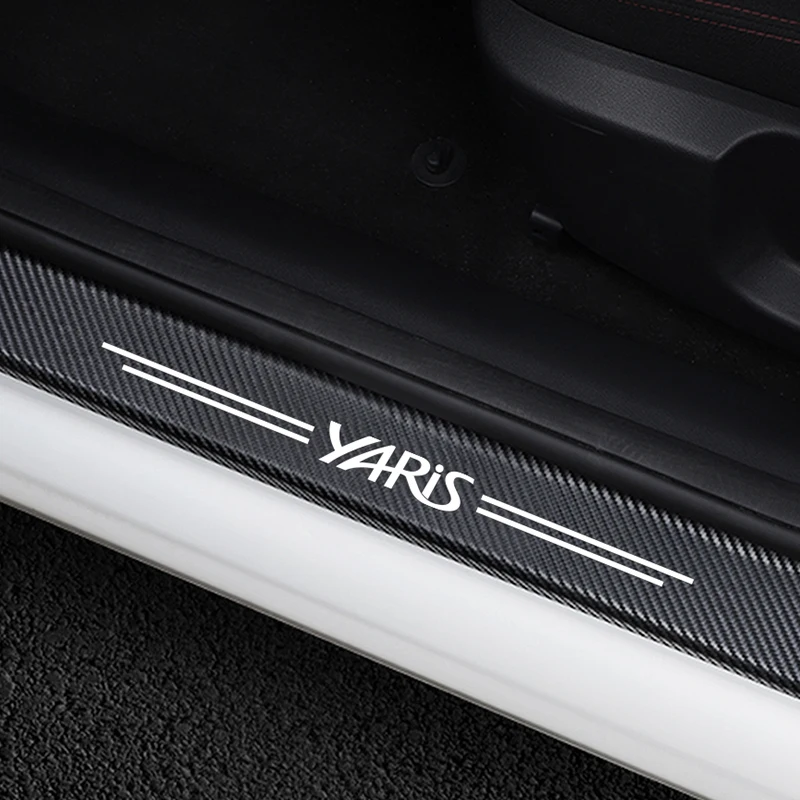 For Toyota Yaris Car Carbon Fiber Stickers Auto Door Sill Pedal Guards Door Threshold Plate Anti-Scratch Cover Car Accessories
For Toyota Yaris Car Carbon Fiber Stickers Auto Door Sill Pedal Guards Door Threshold Plate Anti-Scratch Cover Car Accessories