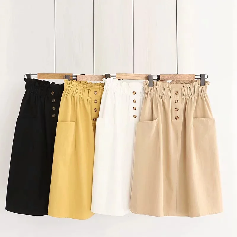 Hipster Simple Solid Color Casual Button down College Style Washed Cotton Skirt 2020 Early Spring New Style WOMEN'S Dress
Hipster Simple Solid Color Casual Button down College Style Washed Cotton Skirt 2020 Early Spring New Style WOMEN'S Dress
