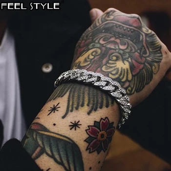 Miami Cuban Bling Iced Out Full AAA Crystal Pave Men's Bracelet Gold Gold Color Link Chain Bracelets for Men Hip Hop Jewelry
Miami Cuban Bling Iced Out Full AAA Crystal Pave Men's Bracelet Gold Gold Color Link Chain Bracelets for Men Hip Hop Jewelry
