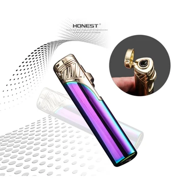 New Honest gas inflatable lighter straight jet flame long metal cigar lighter for men 
New Honest gas inflatable lighter straight jet flame long metal cigar lighter for men