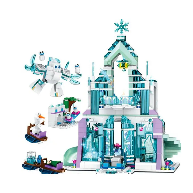 Princess Castle Building Blocks Snow Queen Elsa Anna Cinderella Ariel Figure Compatible legoinglys Friends Bricks Toys Model
Princess Castle Building Blocks Snow Queen Elsa Anna Cinderella Ariel Figure Compatible legoinglys Friends Bricks Toys Model