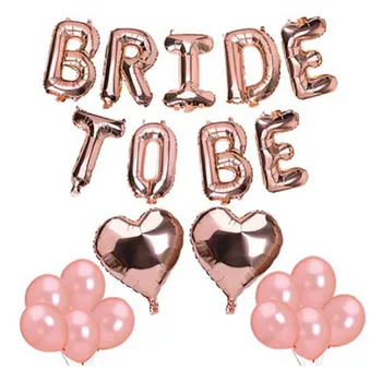 1set 16inch Rose Gold Bride To Be Letter Balloons heart foil Balloon Hen Party Decorations Wedding Bridal Shower Party Supplies
1set 16inch Rose Gold Bride To Be Letter Balloons heart foil Balloon Hen Party Decorations Wedding Bridal Shower Party Supplies