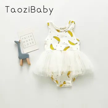 Baby Bodysuit Boy And Girl Clothes 2020 Summer Baby Girl's Sleeveless Korean Printing Banana Dress Cotton Triangle Dress
Baby Bodysuit Boy And Girl Clothes 2020 Summer Baby Girl's Sleeveless Korean Printing Banana Dress Cotton Triangle Dress