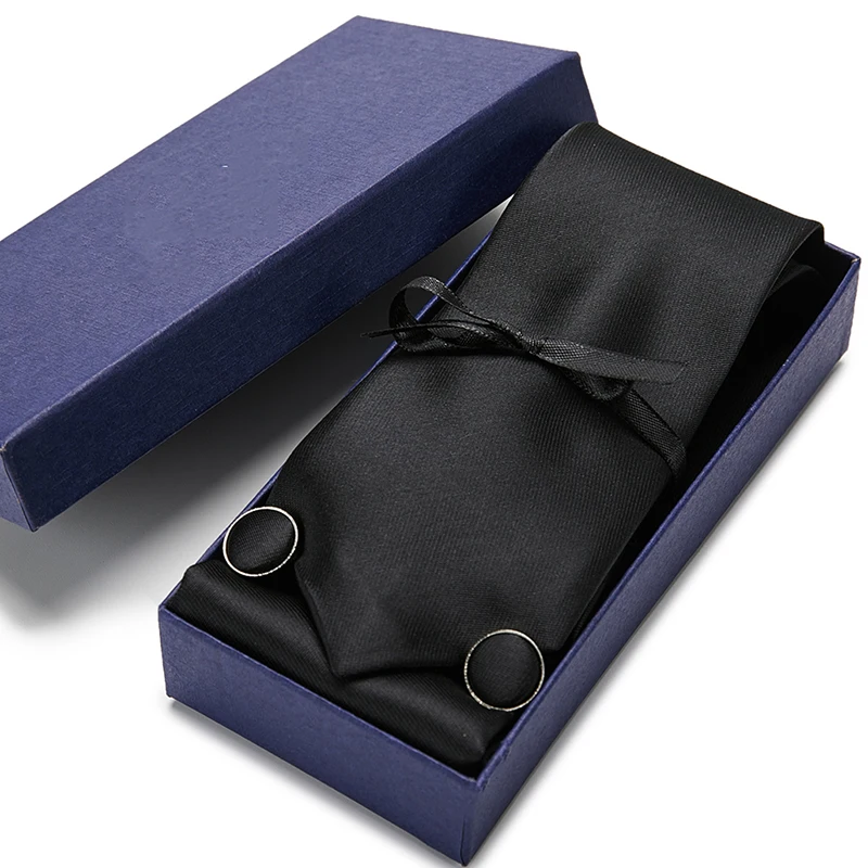 Tie Set 3pcs for Men Wedding Party 100% Black Solid Tie Set Hanky &Handkerchief &Cufflinks With Gift Box
Tie Set 3pcs for Men Wedding Party 100% Black Solid Tie Set Hanky &Handkerchief &Cufflinks With Gift Box